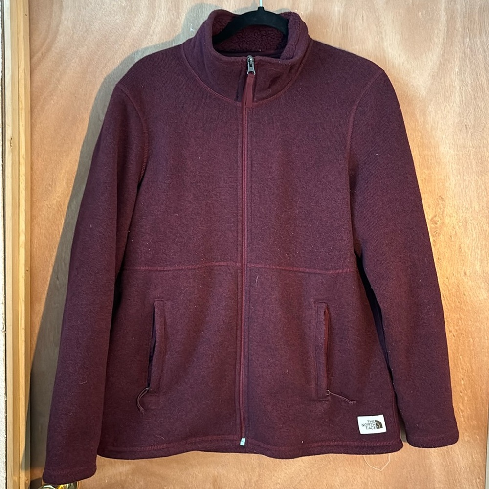 The North Face size large maroon zip up